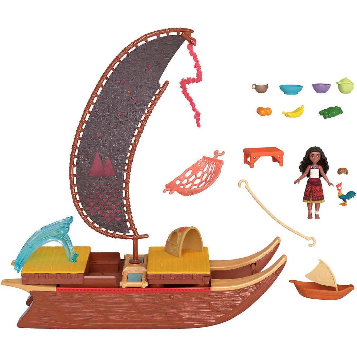 Disney -  Moana 2 - Moana's Adventure Canoe Playset - Mattel