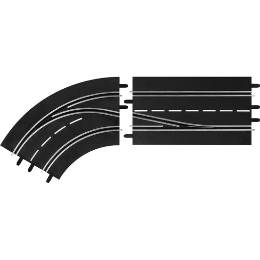 Carrera -  Digital 1:32 Accessories - Lane Change Curve left in to out - Slot Car Track Accessories Also Suits 1:24