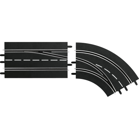 Carrera -  Digital 1:32 Accessories - Lane Change Curve right out to in - Slot Car Track Accessories Also Suits 1:24
