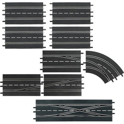 Carrera -  Digital 1:32 Accessories - Digital Extension Set 9 x Pieces - Slot Car Track Accessories Also Suits 1:24