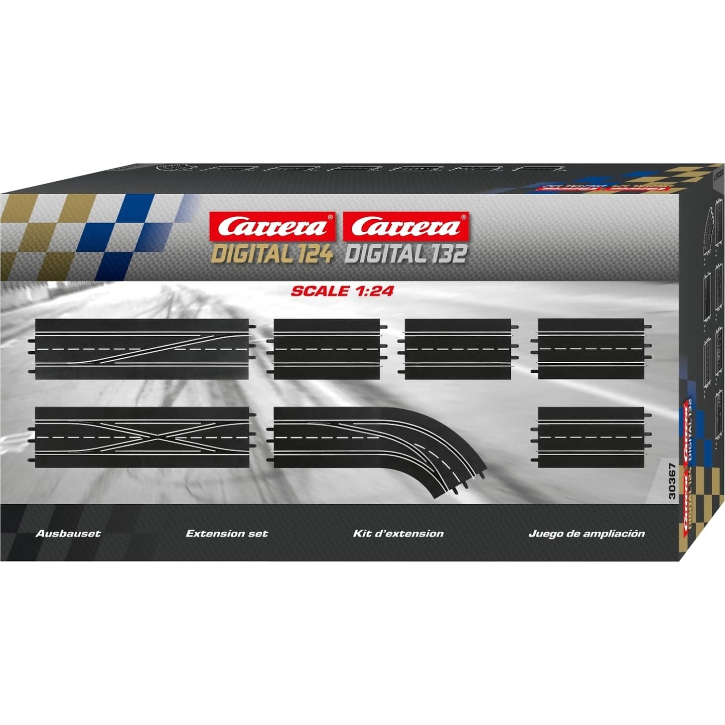 Carrera -  Digital 1:32 Accessories - Digital Extension Set 9 x Pieces - Slot Car Track Accessories Also Suits 1:24