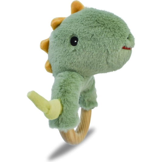 Koala Dream - Snuggle Buddy Minty Dinosaur Wooden Ring Rattle