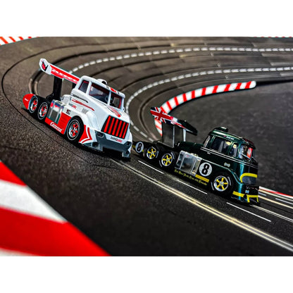 Carrera -  Digital 1:32 - Racetruck Cabover British Racing Green No.8 - Slot Car Also Suits Scalextric