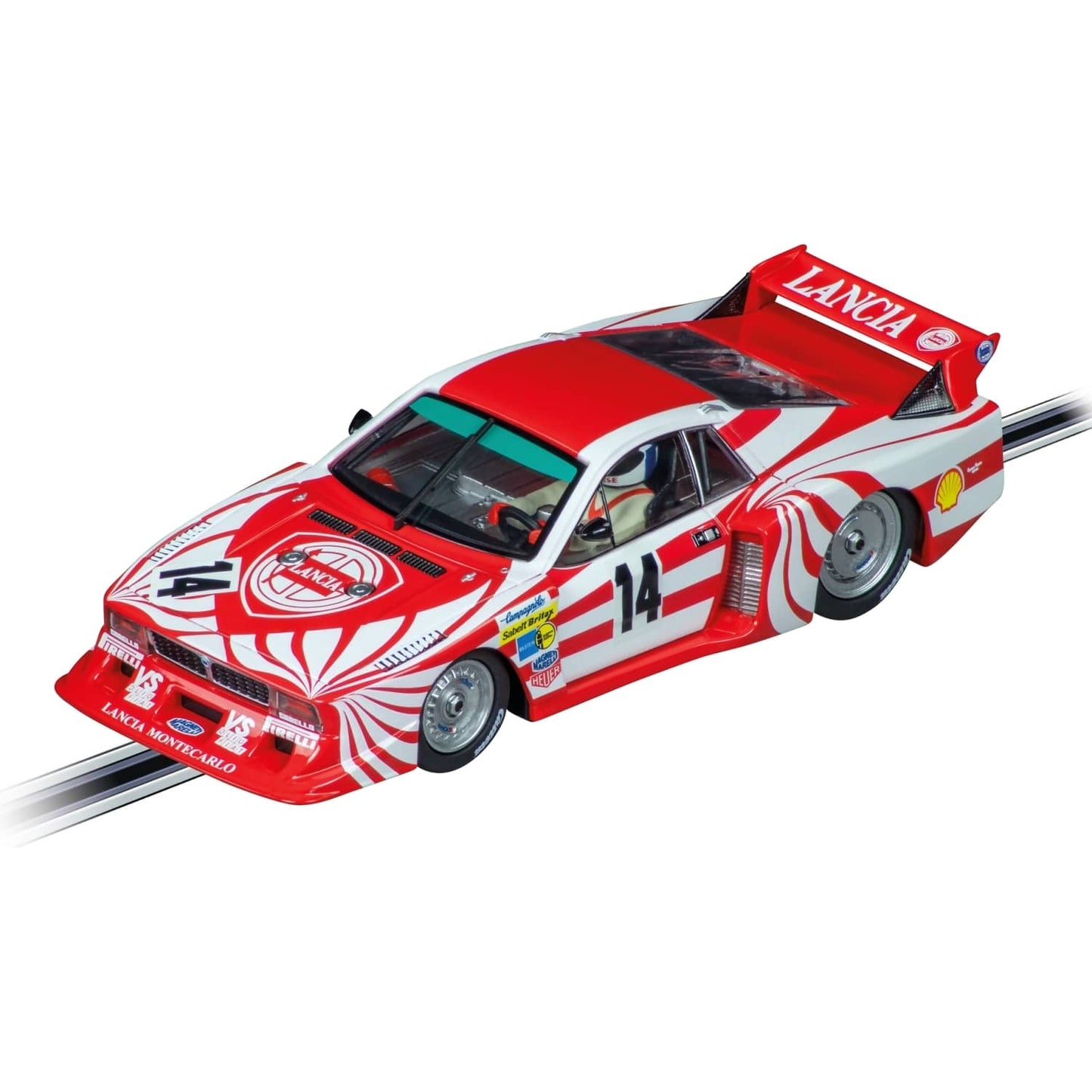 Carrera -  Evolution 1:32 - Lancia Beta Montecarlo Turbo Lancia Italia No.14 Nurburgring 1980 - Slot Car Also Suits Scalextric