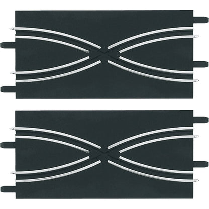 Carrera -  Go 1:43 - Lane Change Section (2) 2 x 161mm pieces - Slot Car Track Accessories