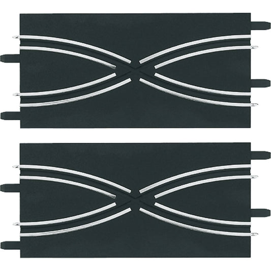 Carrera -  Go 1:43 - Lane Change Section (2) 2 x 161mm pieces - Slot Car Track Accessories