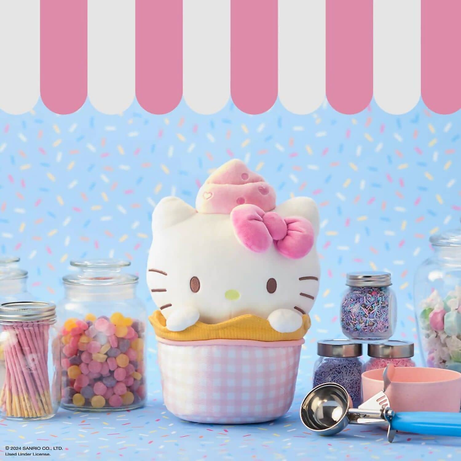 Hello Kitty - Ice Cream Sundae Large Plush 26cm - Jasnor