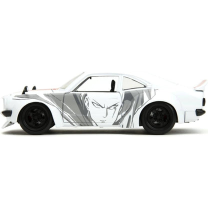 Jada Toys - One Punch Man 1974 Mazda RX-3 with Saitama 1:24 Scale Diecast Vehicle and Figure Set