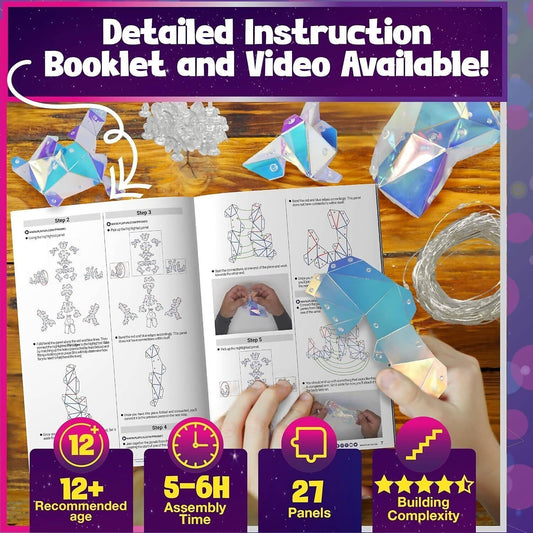 Purple Ladybug - Prismic Bear Lantern 3D Shape Puzzle Kit