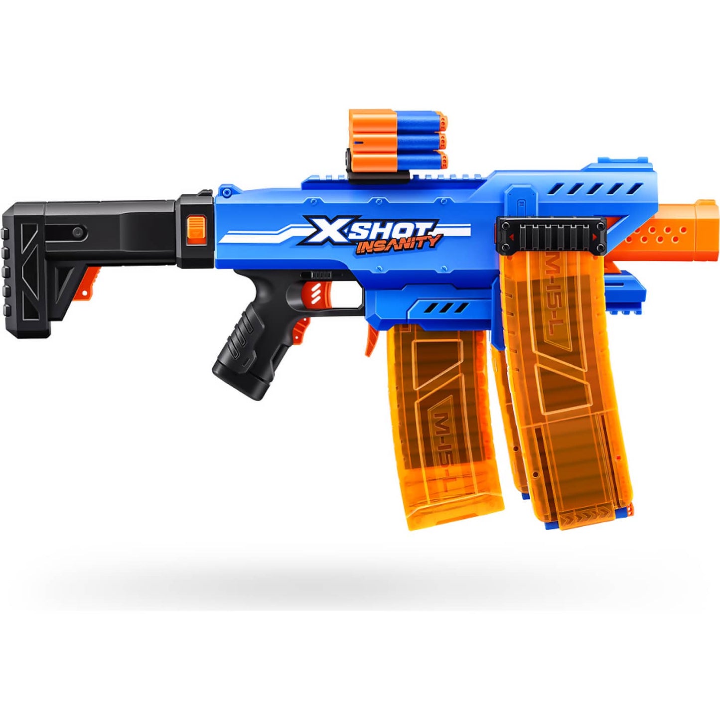 Zuru - X Shot Insanity Motorised Clip Mania With 72 Darts
