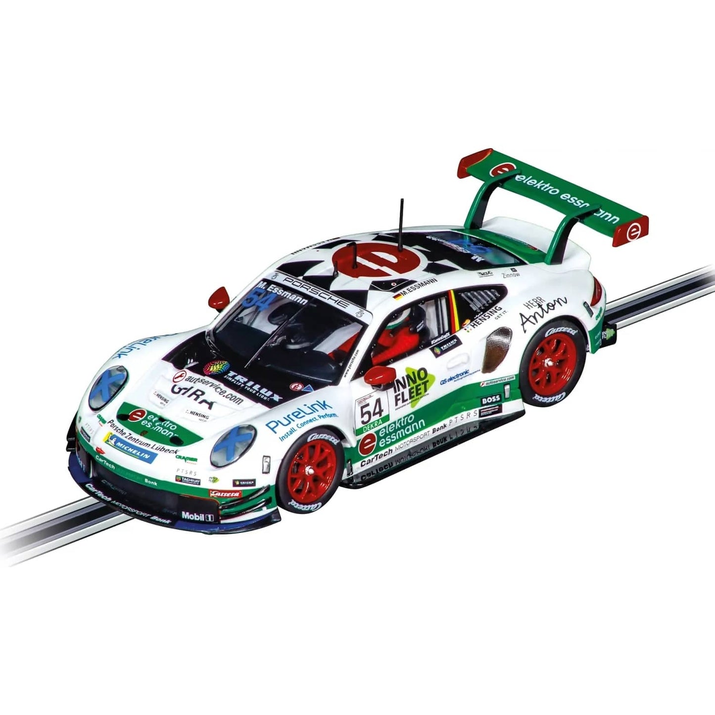 Carrera -  Evolution 1:32 - Porsche 911 CarTech Motorsport Bonk M. Essmann No.54 Slot Car Also Suits Scalextric