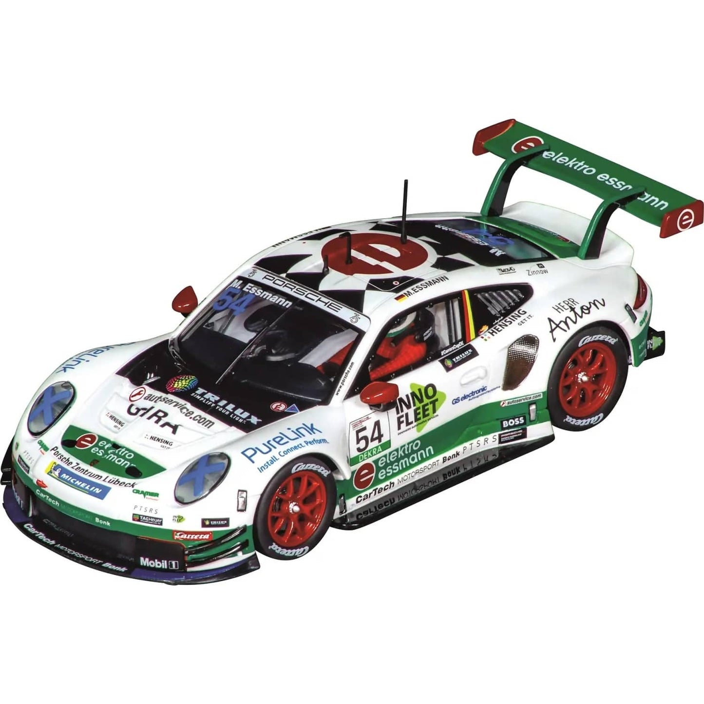 Carrera -  Evolution 1:32 - Porsche 911 CarTech Motorsport Bonk M. Essmann No.54 Slot Car Also Suits Scalextric