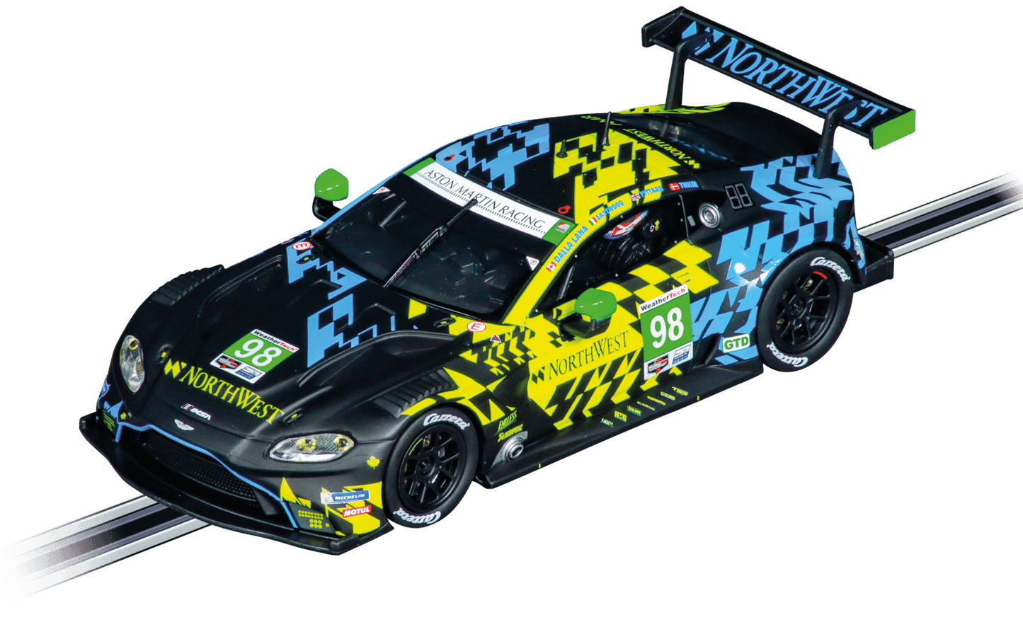 Carrera -  Evolution 1:32 - Aston-Martin Vantage GT3 Northwest No.98 Slot Car - Slot Car Also Suits Scalextric