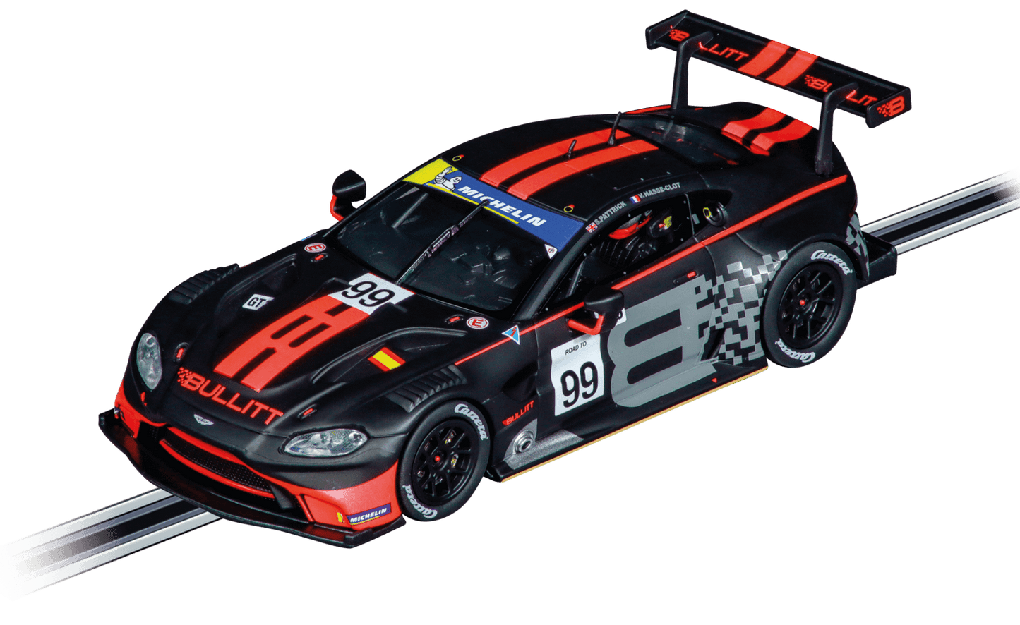 Carrera -  Evolution 1:32 - Aston-Martin Vantage GT3 Bullitt Racing No.99 Slot Car  - Slot Car Also Suits Scalextric