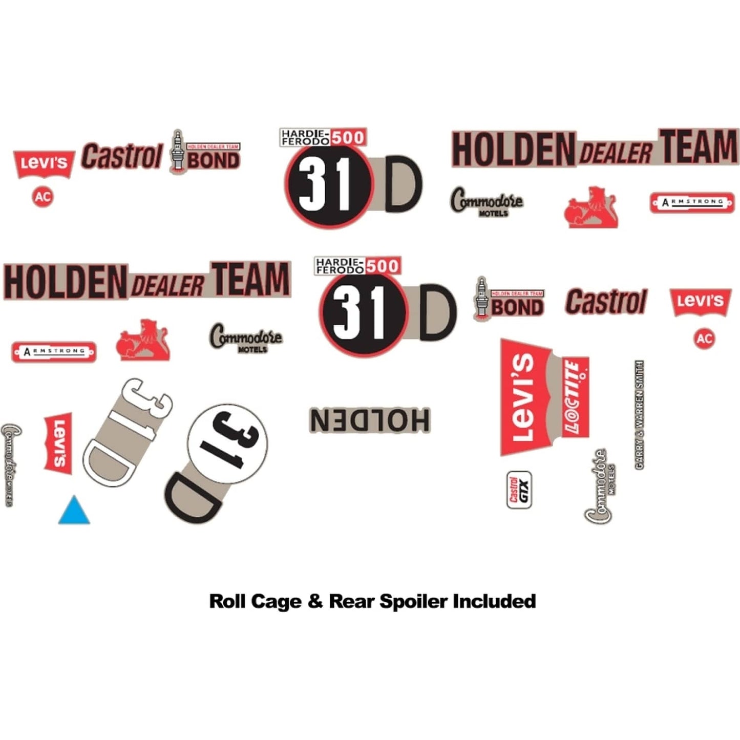 DDA Collectibles -  1:24 Scale - #31D LC Holden Torana Bathurst Decal Kit - Diecast Model Accessory