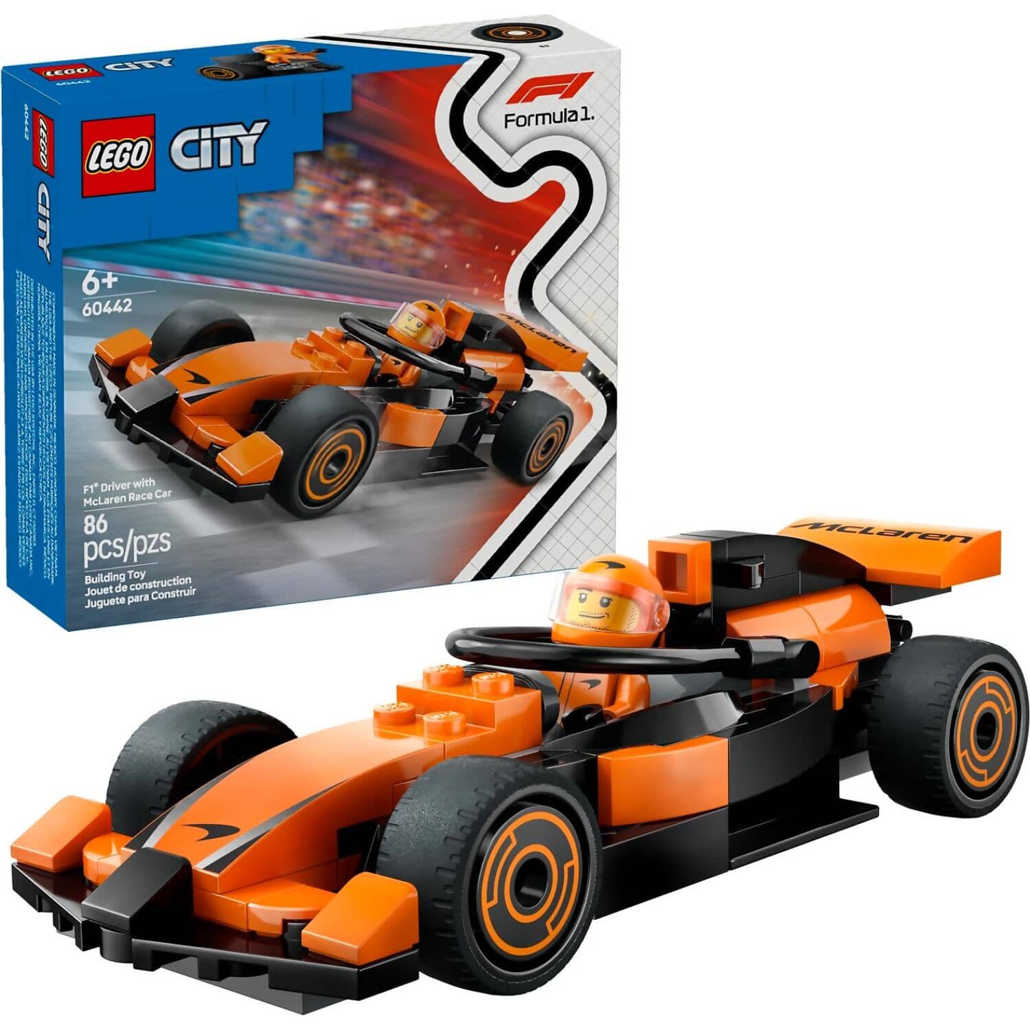 LEGO 60442 F1 Driver with McLaren Race Car - City