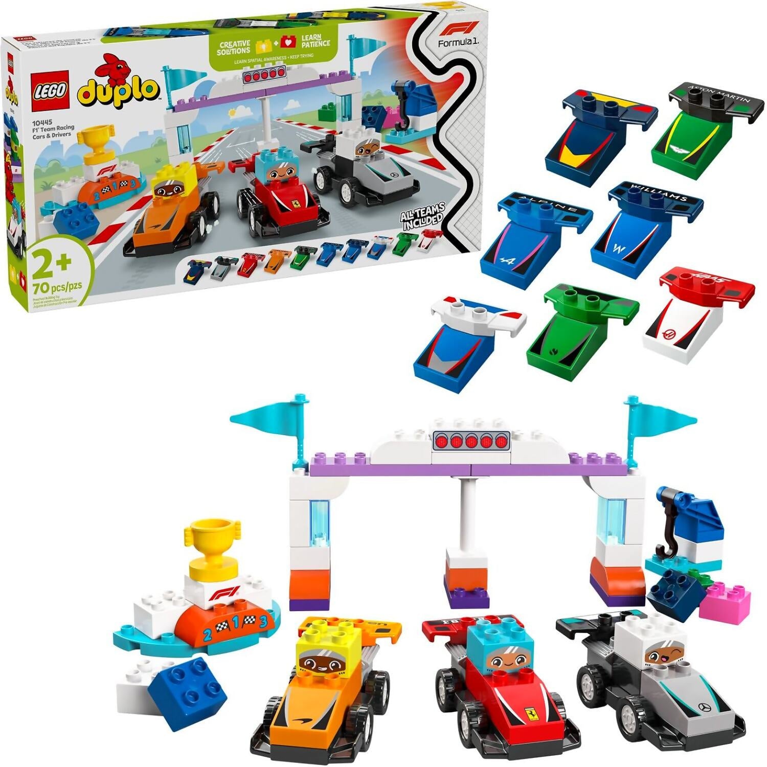 LEGO 10445 F1 Team Race Cars & Drivers - Duplo