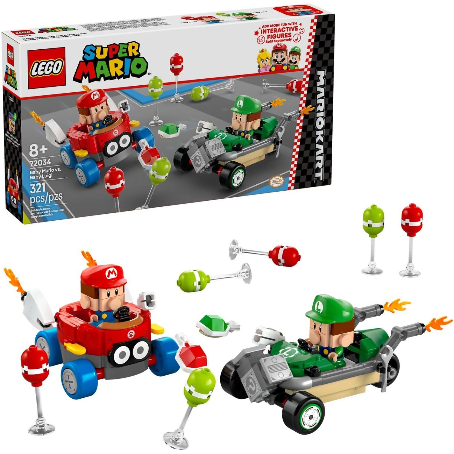 LEGO 72034 Mario Kart Baby Mario vs. Baby Luigi - Super Mario