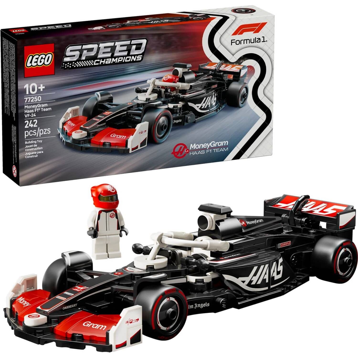 LEGO 77250 MoneyGram Haas F1 Team VF-24 Race Car - Speed Champions
