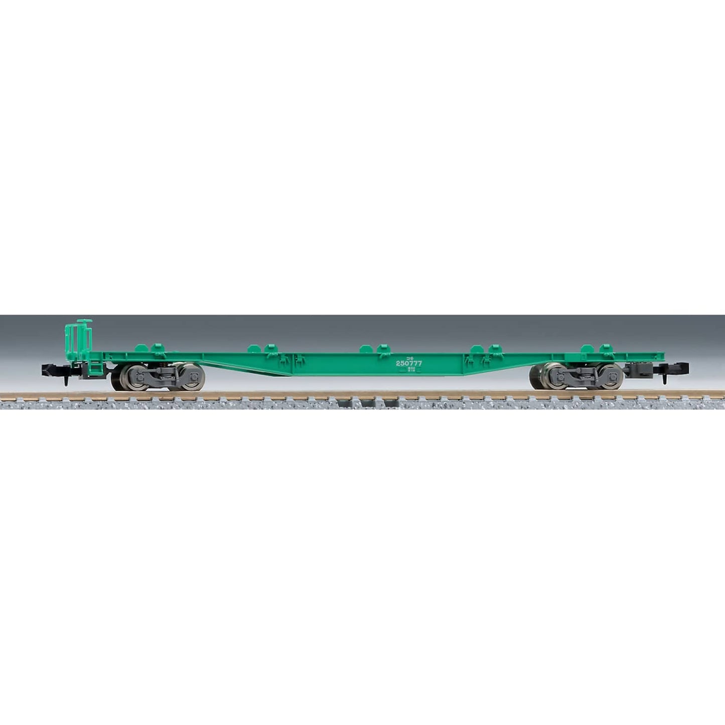 Tomix - Koki 250000 Freight Car Green with tail light No Container N Scale - Model Railway Accessory