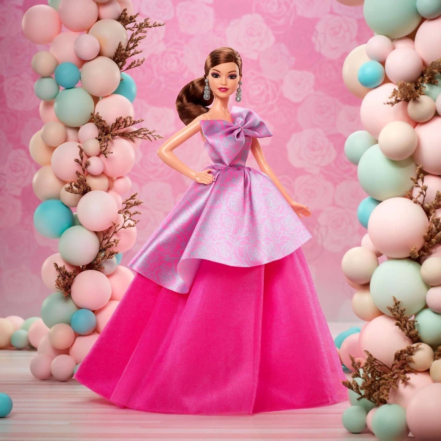 Barbie - Signature Birthday Wishes Doll Collectible Fashion Doll In Satiny Pink Dress