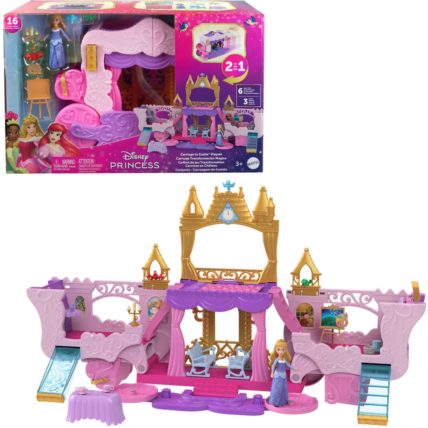 Disney -  Princess - Carriage To Castle Playset