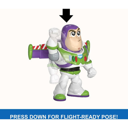 Disney -  Pixar - Click Figs Buzz Lightyear Toy Story Small Movie Toy With Pop Up Action Move