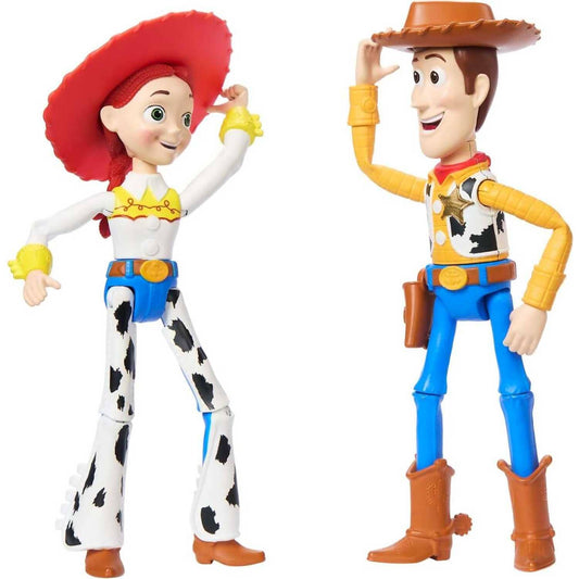 Disney -  Pixar - Woody & Jessie Action Figure Pack 7-inch Scale Posable 2pk - Mattel