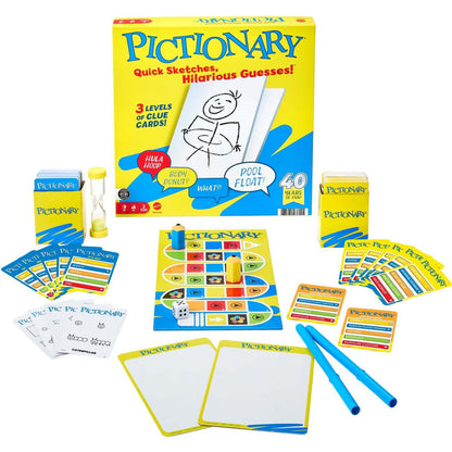 Mattel -  Games - Pictionary Family Board Game Refresh