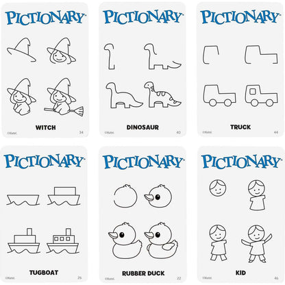 Mattel -  Games - Pictionary Family Board Game Refresh