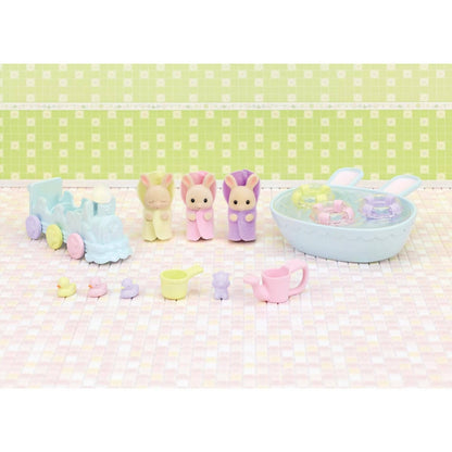 Sylvanian Families - Triplets Baby Bathtime Animal Doll Playset