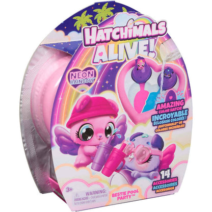 Hatchimals -  Alive! - Neon Rainbow Bestie Pool Party