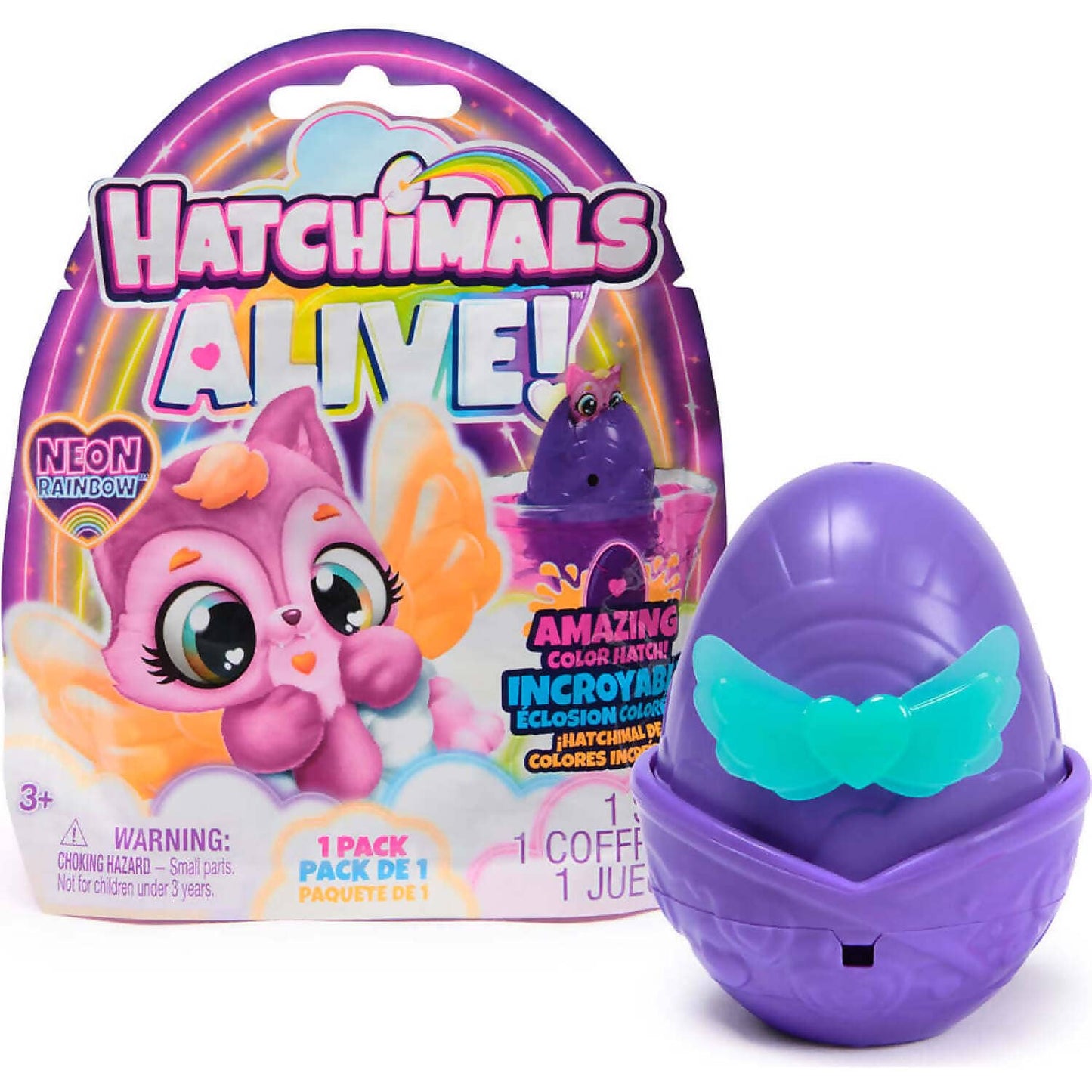Hatchimals -  Alive! - Neon Rainbow 1-pack Blind Box