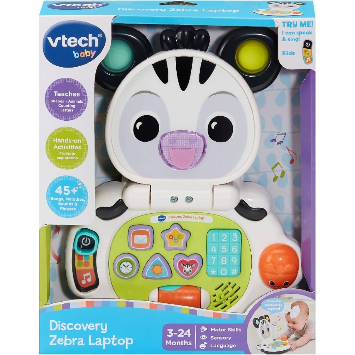 Vtech -  Baby - Discovery Zebra Laptop