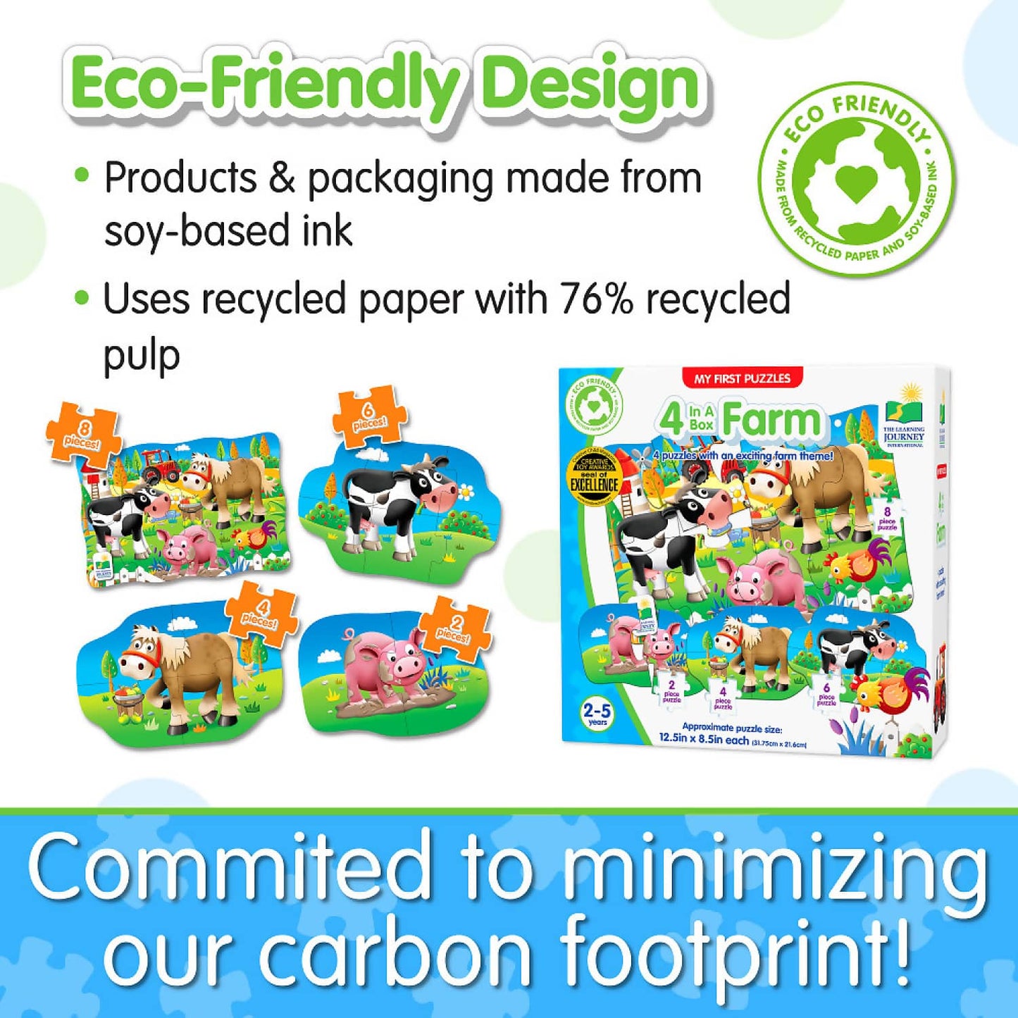 The Learning Journey - My First Puzzles Set 4-in-a-box - Farm