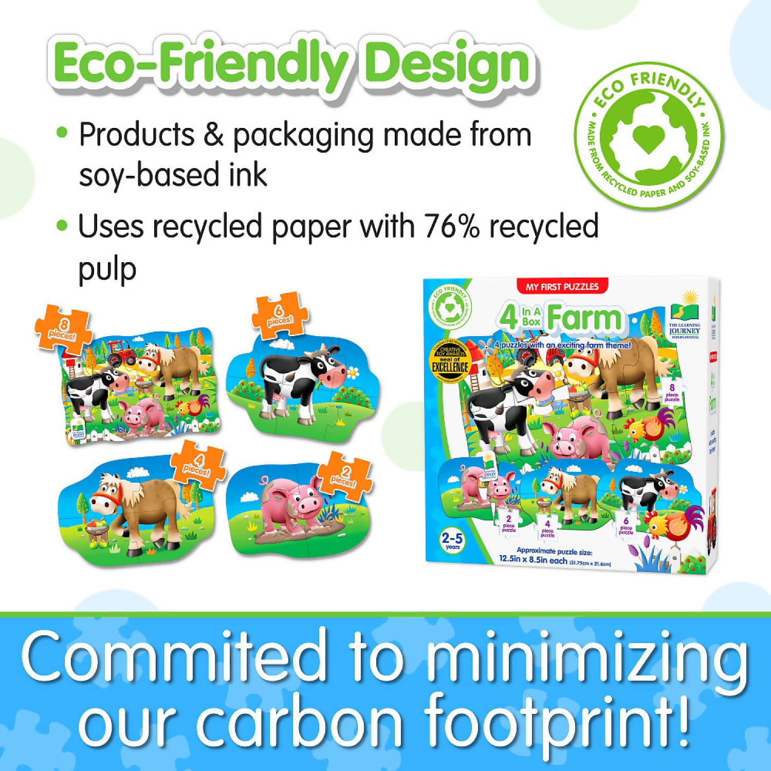 The Learning Journey - My First Puzzles Set 4-in-a-box - Farm