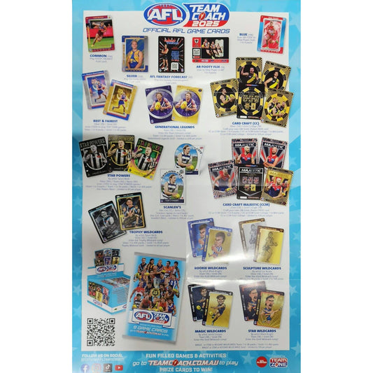 AFL - Teamcoach 2025 Game Card Packs - Box of 36 Packs Sealed Box
