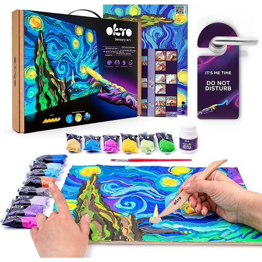 OKTO -  Sensory Art - DIY 3D Painting Creative Set Starry Night 30cm x 40cm