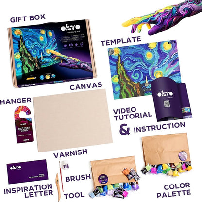 OKTO -  Sensory Art - DIY 3D Painting Creative Set Starry Night 30cm x 40cm