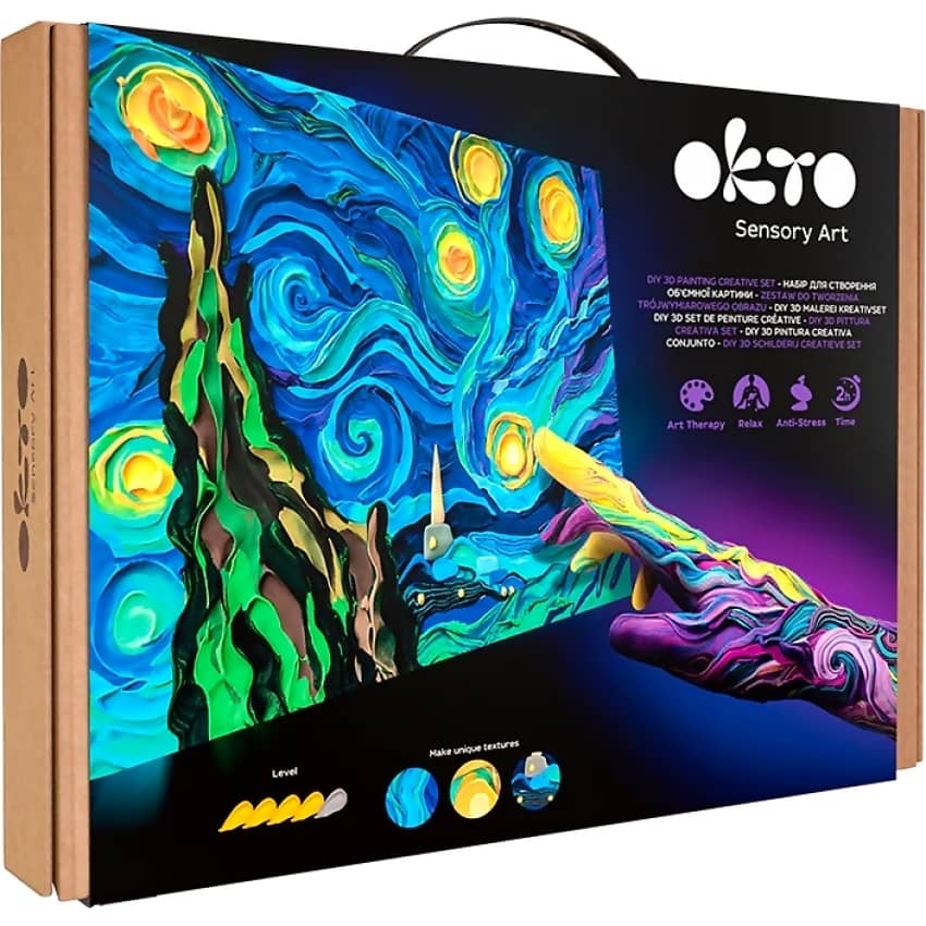 OKTO -  Sensory Art - DIY 3D Painting Creative Set Starry Night 30cm x 40cm