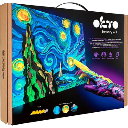 OKTO -  Sensory Art - DIY 3D Painting Creative Set Starry Night 30cm x 40cm