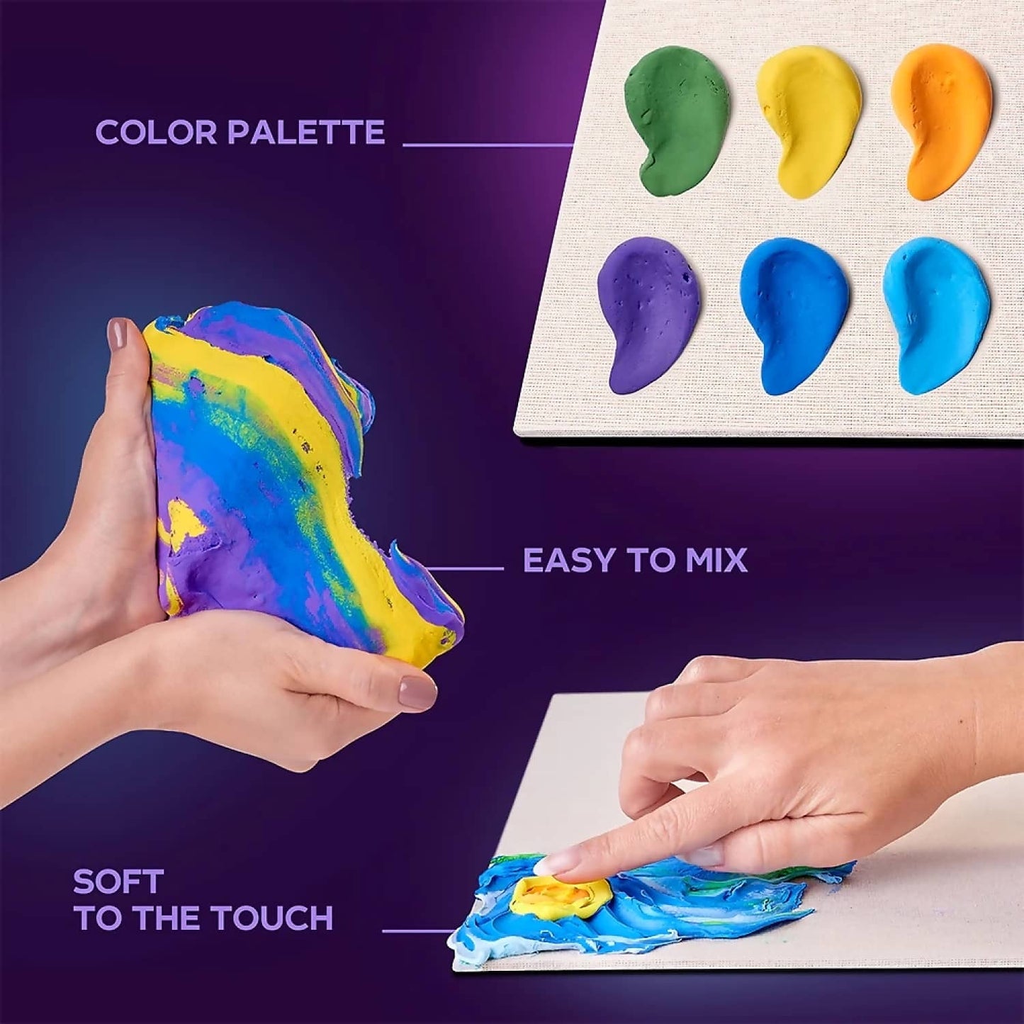 OKTO -  Sensory Art - DIY 3D Painting Creative Set Starry Night 30cm x 40cm