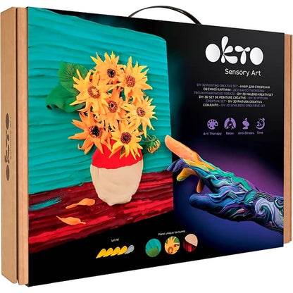 OKTO -  Sensory Art - DIY 3D Painting Creative Set Sunflowers 30cm x 40cm