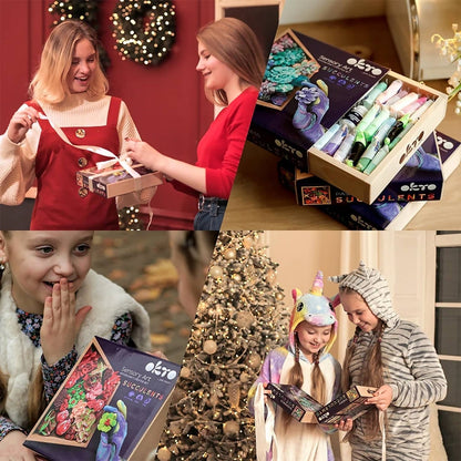 OKTO -  Sensory Art - Wood & Craft DIY 3D Flowers Inspiration 21cm x 21cm