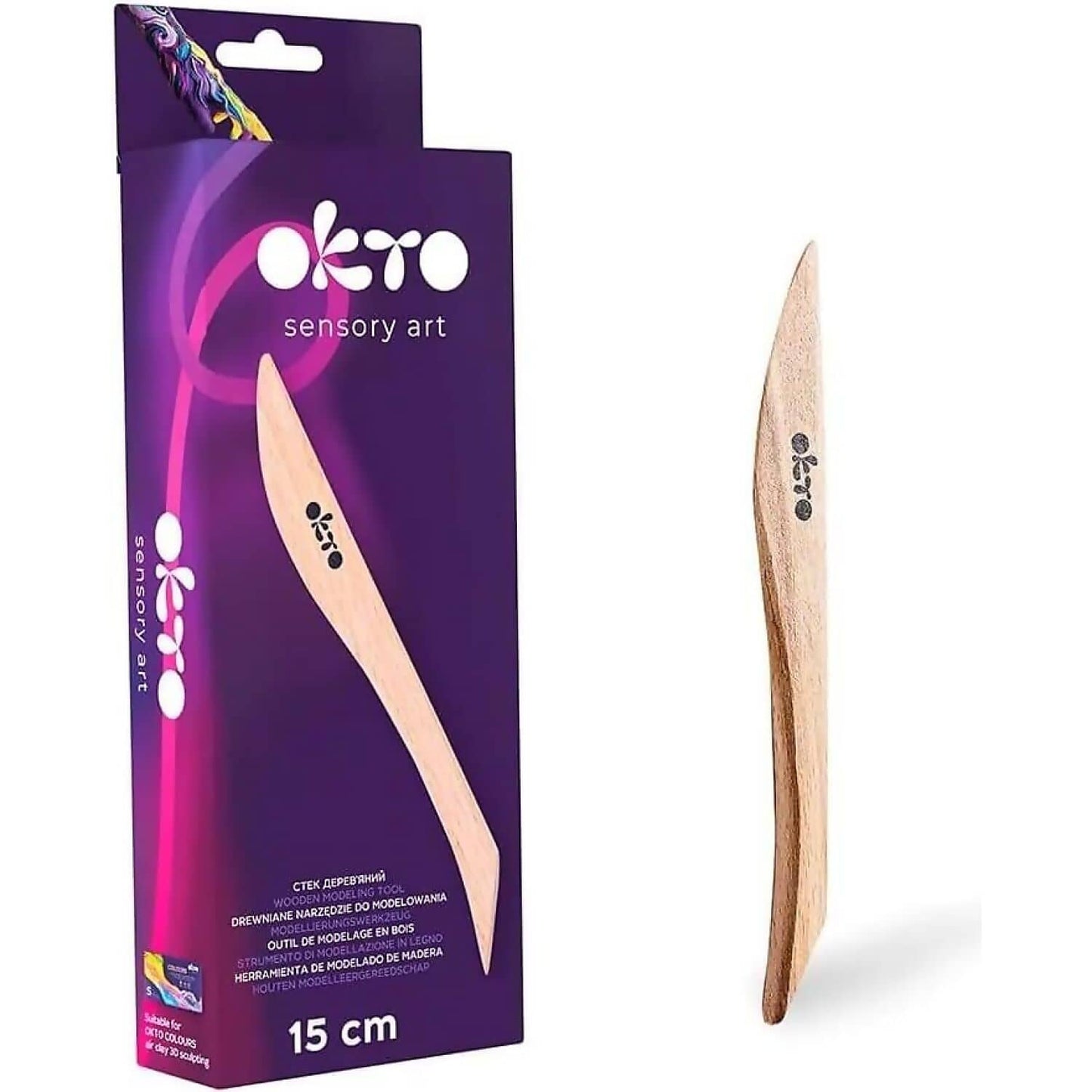 OKTO -  Sensory Art - 15cm Wooden Modeling Tool