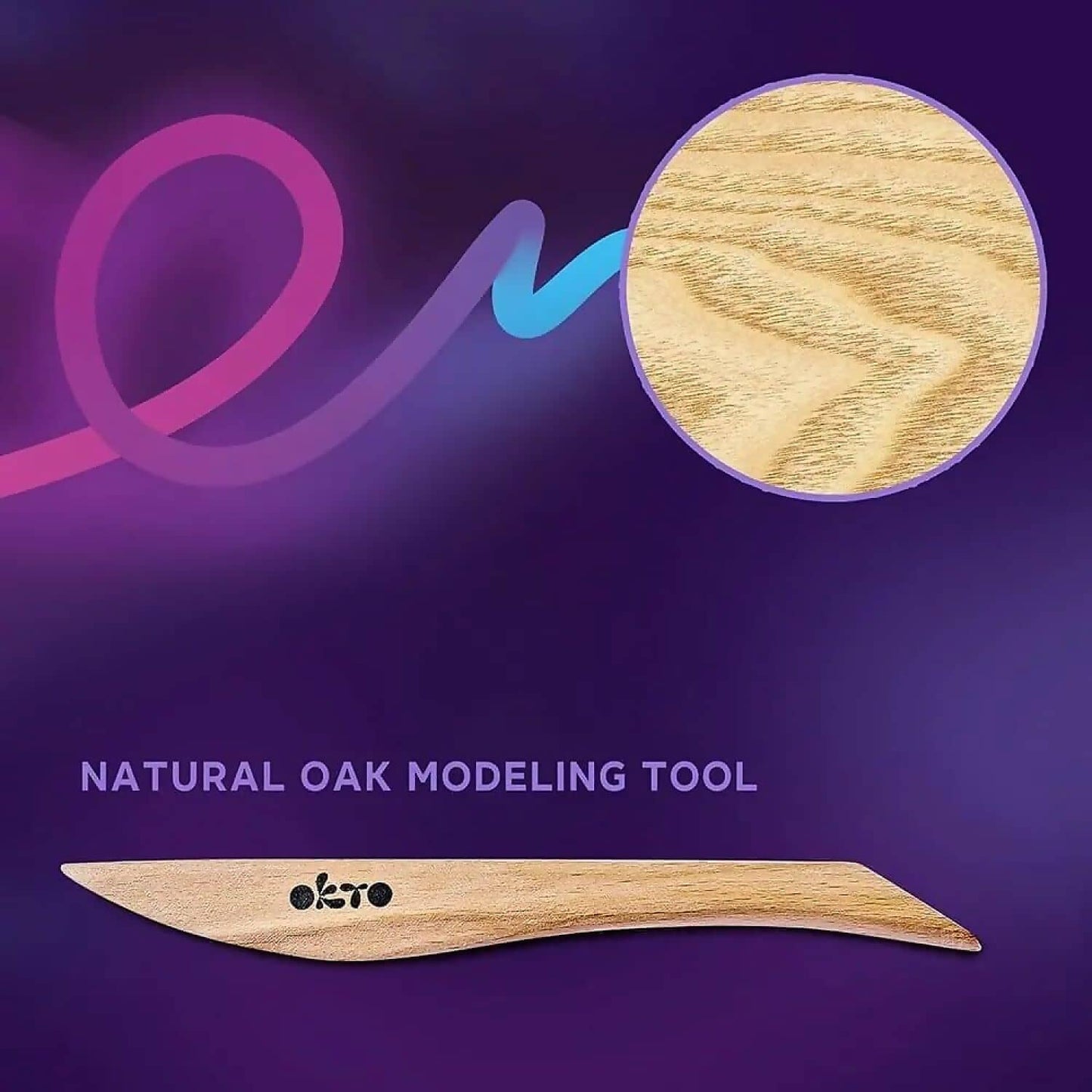 OKTO -  Sensory Art - 15cm Wooden Modeling Tool