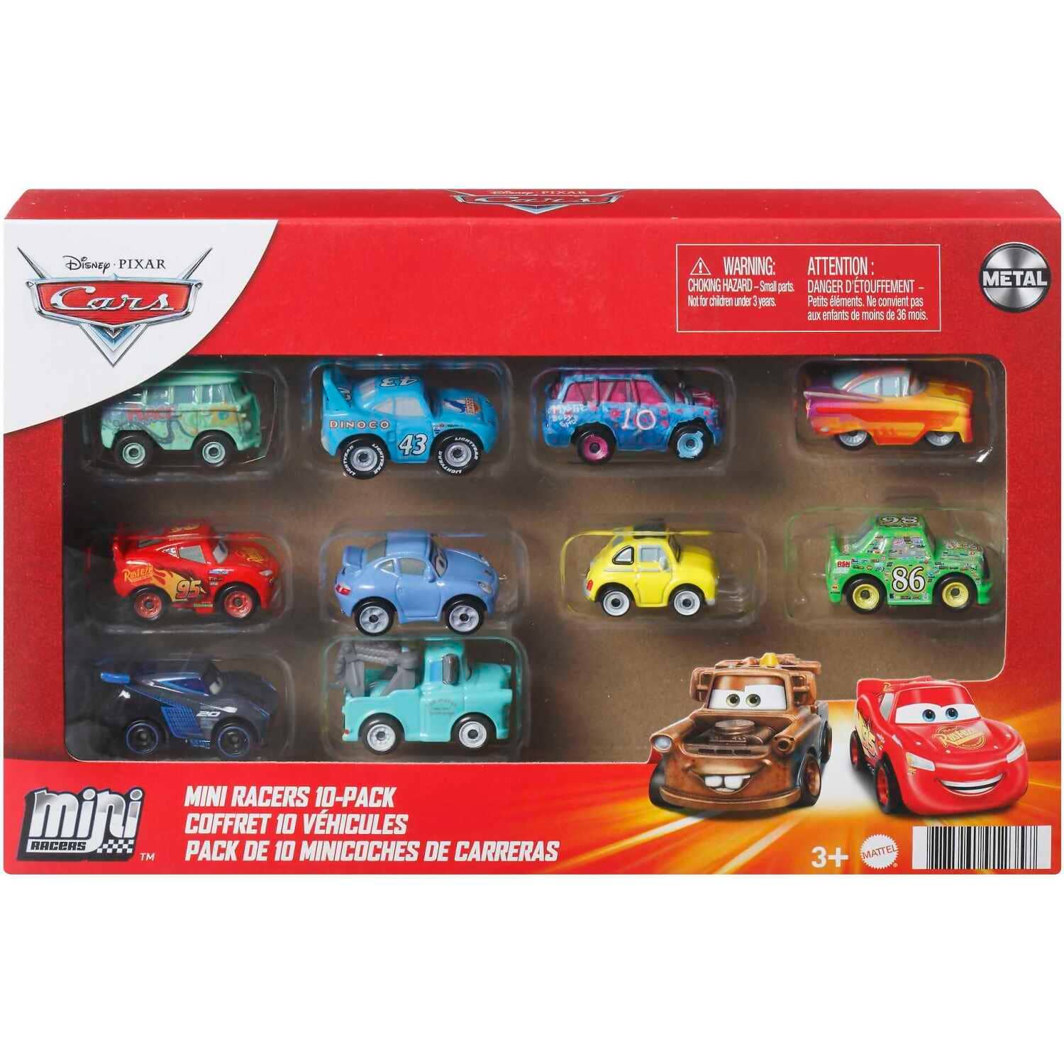 Disney -  Pixar - Cars Mini Racers Metal 10-pack
