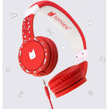 Tonies - Foldable Headphones Red Colour For Kids (Toniebox Not Included)