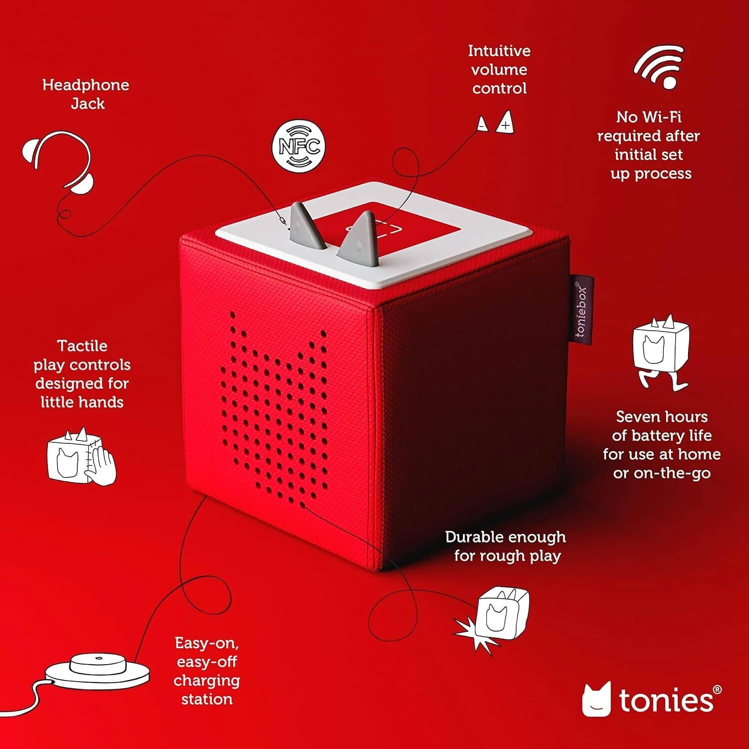 Tonies - Toniebox Playtime Puppy Starter Set - Red Colour