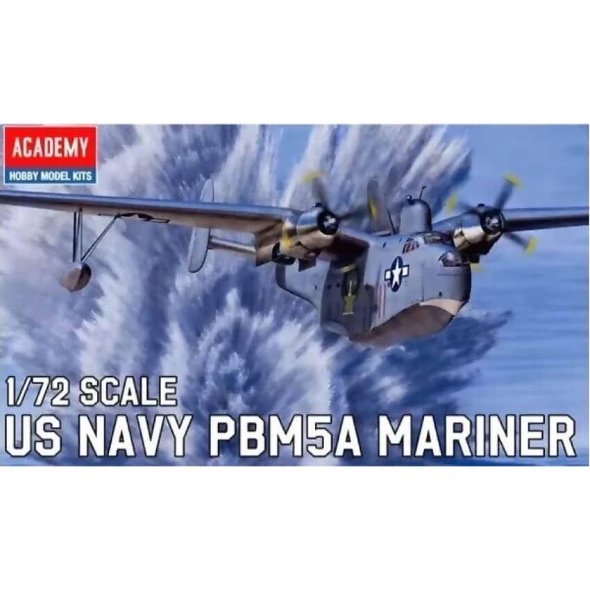 Academy -  Scale 1/72 USN PBM-5A Mariner Flying Boat w/Aus Decals Plastic Model Kit (12586)